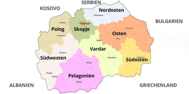 Reiseregionen in Mazedonien