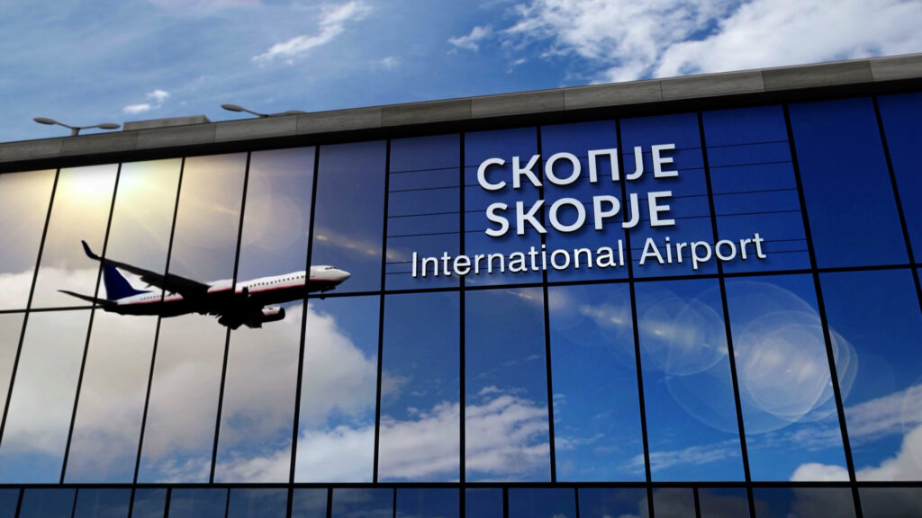 Flughafen Skopje in Mazedonien